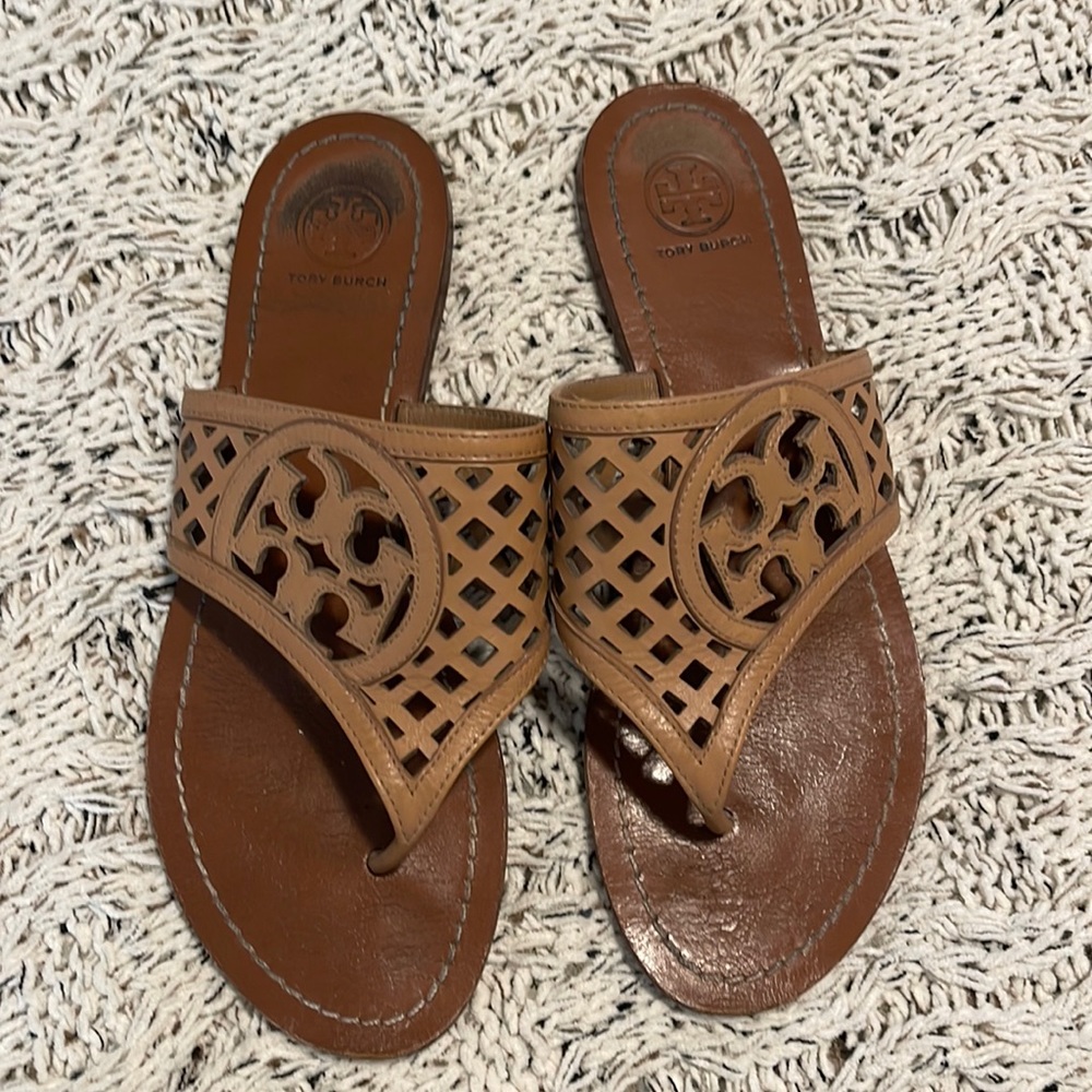 Tory Burch Lattice Leather Sandals